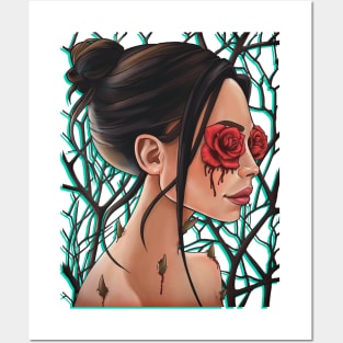 girl with roses beauty is in the eye of the beholder Posters and Art